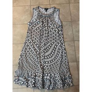 MSK Medium Gray and White Sequin Tiered Cocktail Dress